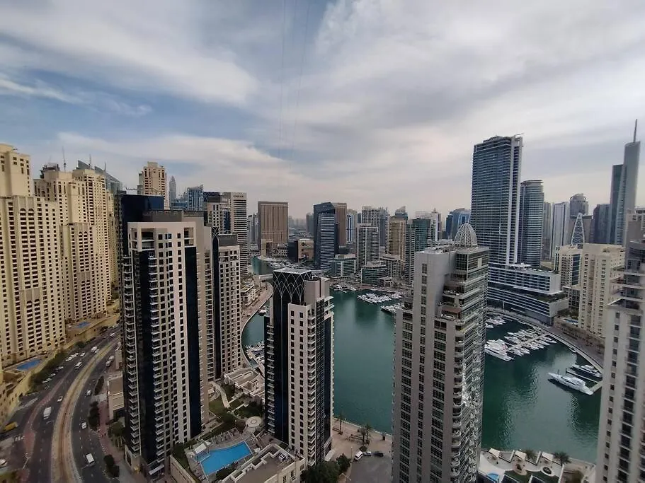 Dominant View Of Dubai Marina Apartment